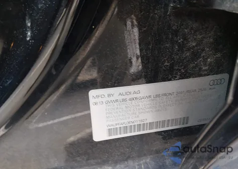 2014 Audi A4 2.0T Premium z USA, uszkodzony, nr VIN WAUFFAFL0EN011927